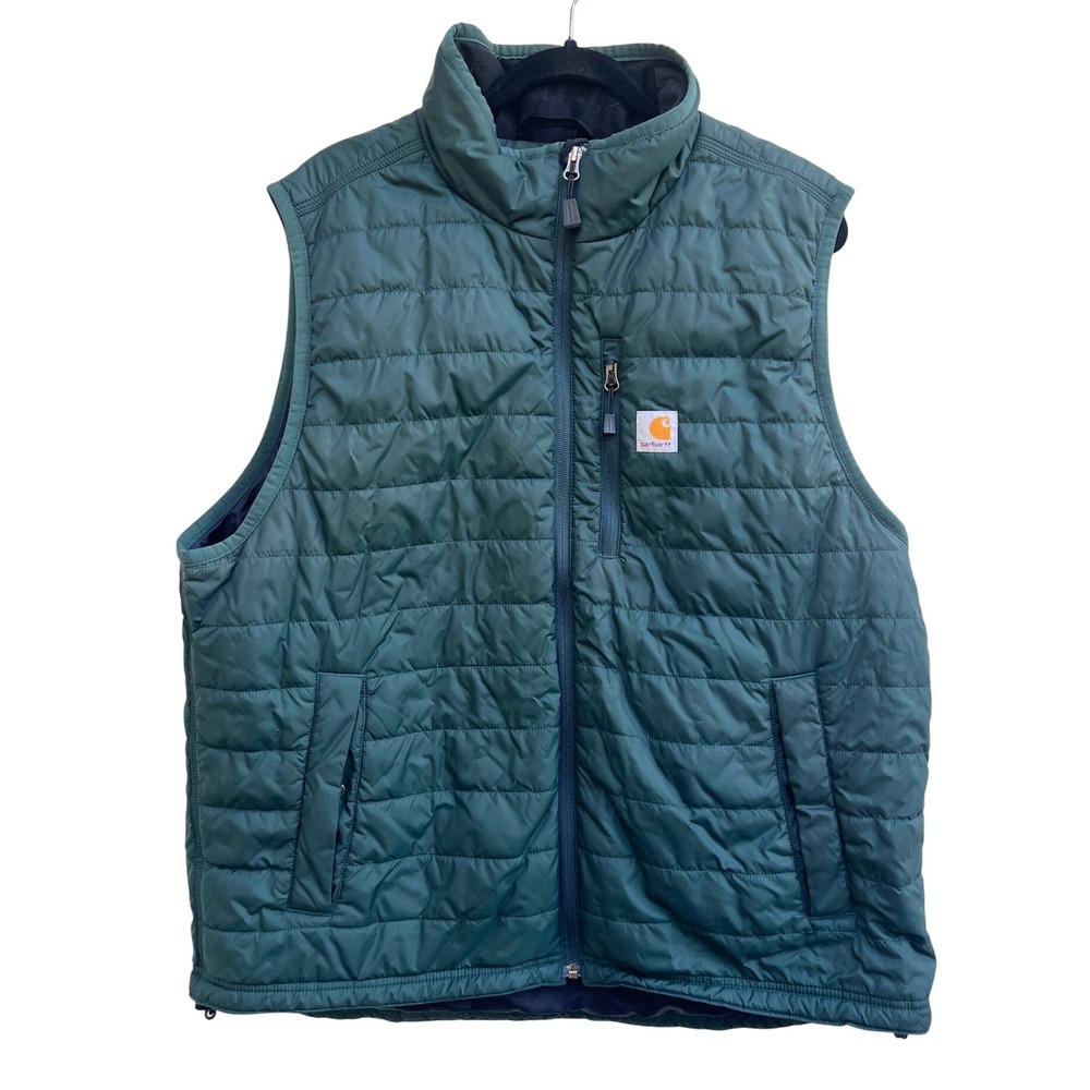 Carhartt Gilliam Vest Mens XL Canopy Green Quilted Puffer Gorpcore Outdoor Fall